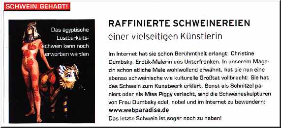 Article in the German Penthouse Magazine